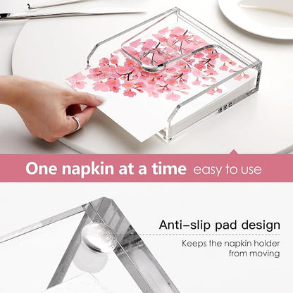 DINGHUO Acrylic Napkin Holder for Table, Suitable for Kitchen, Outdoor & Indoor - Image 4