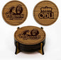 LazerEdge Old Dominion Monarchs Wooden Coaster Set - Cherry Wood - Officially Licensed Product - 4-Pack