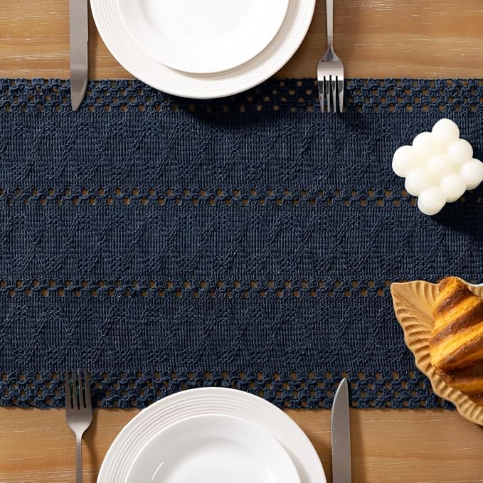 Boho Table Runner Summer Farmhouse Rustic Dining Dresser Scarf Home Decor | - Image 3