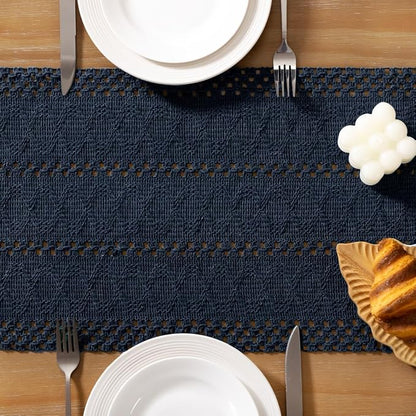 Boho Table Runner Summer Farmhouse Rustic Dining Dresser Scarf Home Decor | - Image 3