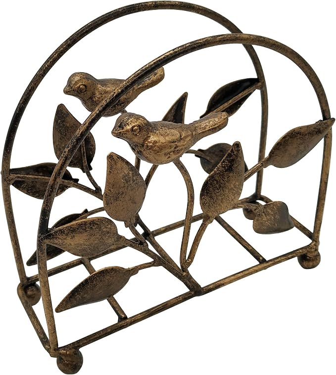 Cast Iron Bird & Tree Classic Napkin Holder/Tabletop Freestanding Tissue - Image 3