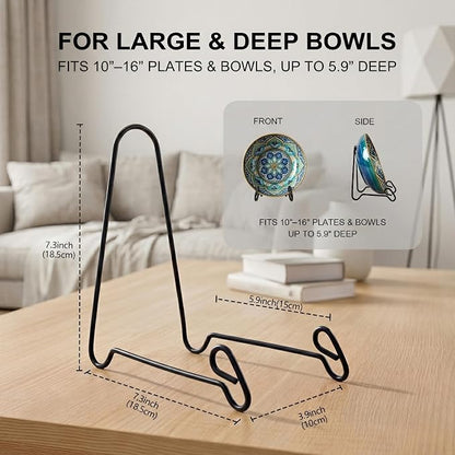 Artliving (4 Pack Black Display Stand Easel Iron Bowl Stands - Image 3