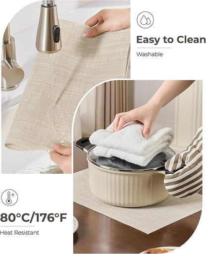 Leetaltree Beige Placemats Set of 12 - Image 5