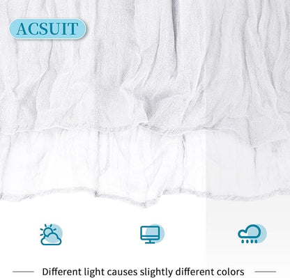 4 Pack White Cheesecloth Table Runner 20 x 120 inch Gauze Table Runners 10 FT - Image 7