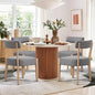 Dining Chairs Set of 4,Mid Century Modern Dining Chair Set - Linen Upholstered Low Back Kitchen & Dining Room Chairs with Woven Design,Grey Fabric