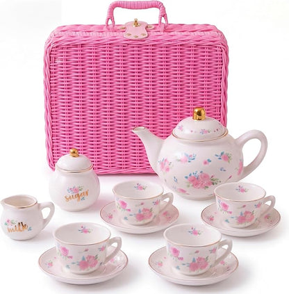 Giggle & Honey® Floral Porcelain Tea Set by GiggleHoney