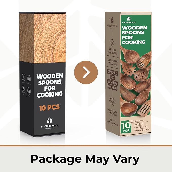 Wooden Spoons for Cooking, Heat Resistant & Food-Safe - Image 9