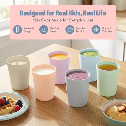 MASTERCOOK 6 Pcs. Small Reusable Cups –8 oz Unbreakable Drinking Glasses - Image 7