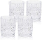 BELLAFORTE Tritan Plastic Whiskey Glasses Set of 4, 13oz Unbreakable Wine Glasses, Shatterproof Crystal Cut Drinking Glasses for Old Fashioned, Cocktails - BPA Free - Dishwasher Safe - Clear