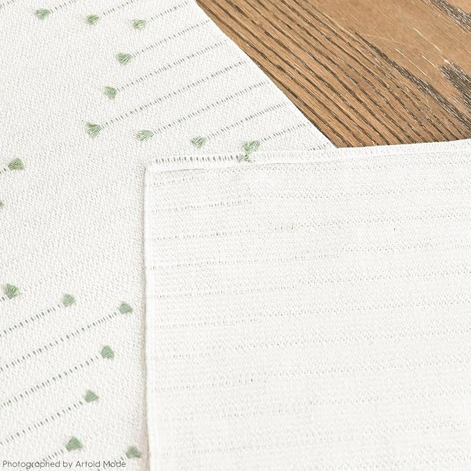 Artoid Mode Sage Green Boho Table Runner - Image 8