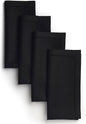 D'Moksha Homes Black Linen Napkins Set of 4 - Classic Hemstitch 100% Pure Linen Hemstitch Dinner Napkins 20 x 20 Inch for Spring, Easter - Handcrafted and Machine Washable