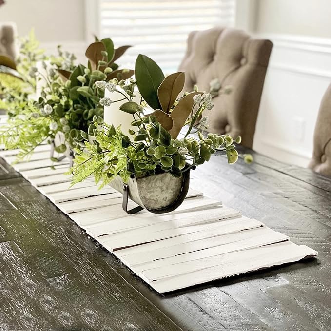 Wooden Table Runner, Natural Durable Wood Table Runner, 50 x 12 Inches by MFXIP
