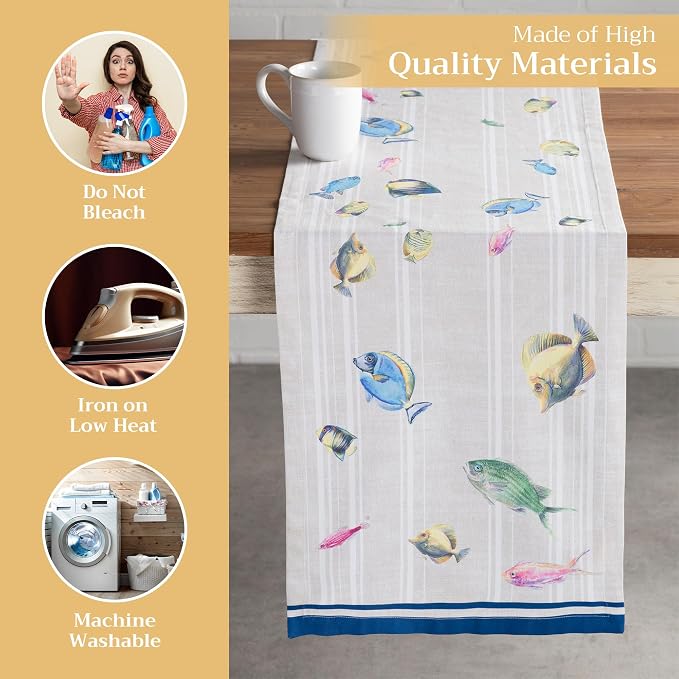 Maison d' Hermine Table Runner 100% Cotton 14.50" x 72" | Table Runners 72 - Image 3