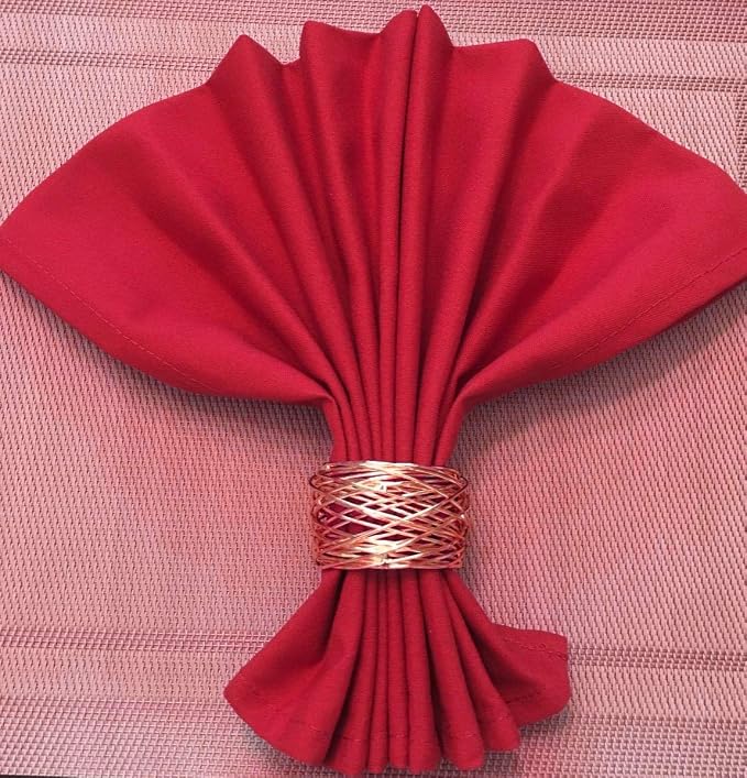 ITOS365 Handmade Round Mesh Napkin Rings Holder - Image 2