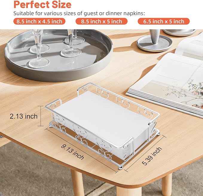 Stainless Steel Napkin Holder for Table, Kitchen Countertop, Dinner Table - Image 2