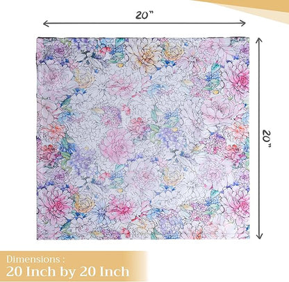 Maison d' Hermine Cloth Napkins Set of 4 100% Cotton Everyday Reusable Square Napkins Cloth Washable Dinner Party Wedding Restaurant Valentines Day Decorations Spring/Summer (Floral Love, 20" x 20")