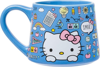 Silver Buffalo Sanrio Hello Kitty Back to School, Tapered Pottery Mug, 14oz | - Image 3