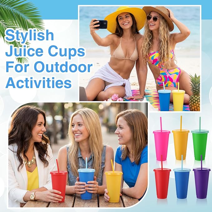 Honeydak 30 Pack Tumbler with Straw and Lid Bulk Cups - Image 4