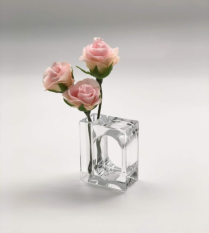 Set of 4 Napkin Rings Bud Vase Flower Holder, 100% FDA Compatible Food - Image 6
