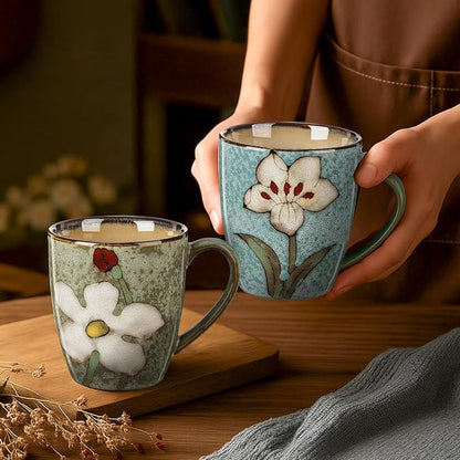 Maxdot 12oz Ceramic Coffee Mugs, Glazing Process Coffee Cup - Image 4
