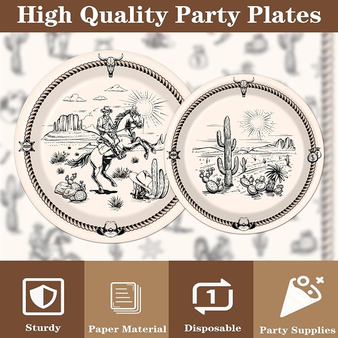 Rakuto Western Party Tableware Decorations - Image 4