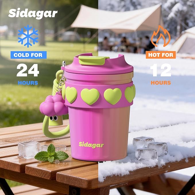 SDGA+ 12 oz Travel Coffee Mug Spill Proof Leak Proof, Stainless Steel Thermal - Image 6