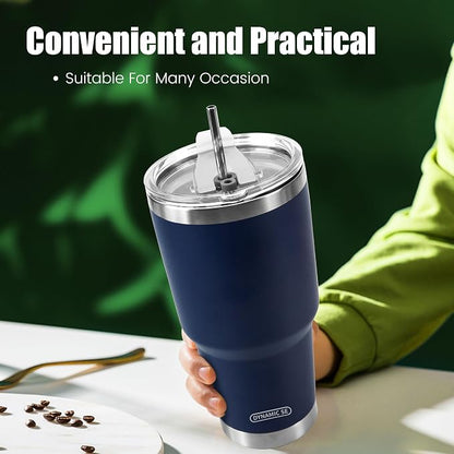 D·S 30 oz Navy Tumbler Double Wall Vacuum Insulated Travel Coffee Mug | Double - Image 7