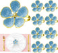Flower Napkin Rings Set of 8, European Palace-Style Glaze, High-Temperature by Unknown