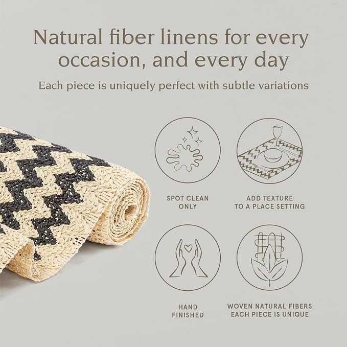 Over&Back 18x90 Natural Fiber Table Runner - Image 2