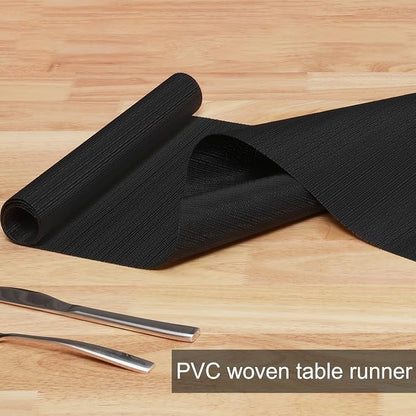 Table Runner 72 Inches Long, Vinyl Woven Heatproof Table Runners | Washable - Image 2
