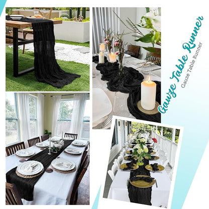 16 Pack Black Cheesecloth Table Runners 20x120 Inch Gauze Table Runner Cheese - Image 5