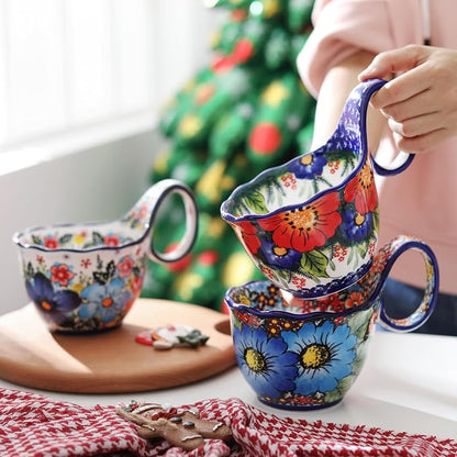 ALMA 16oz Large Soup Bowl Microwave Safe, Floral Soup Bowl - Image 2