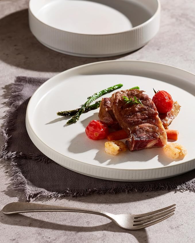 Famiware Star Stoneware Dinnerware Sets, 12-Piece Dishes - Image 8