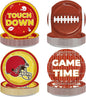 Greencain 60Pcs Chiefs Football Paper Plates Red and Gold Football Paper Plates American Rugby Touchdown Disposable Tableware for Tailgate Sports Birthday Party Supplies Decorations