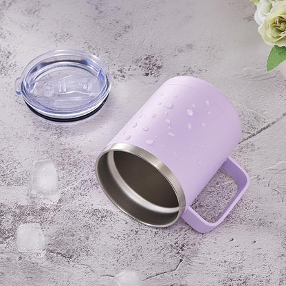 MEWAY 12oz Coffee Mug With Handle and Sliding Lid, Stainless Steel Travel - Image 7