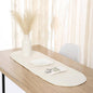 Encasa XO Dining Table Runner, Handmade Ribbed Cotton 12"x36" Off White | 100% by EncasaXO