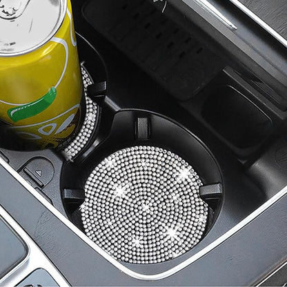 4 Pack Bling Car Coasters, Car Cup Holder Coaster, Rhinestone Coaster - Image 3
