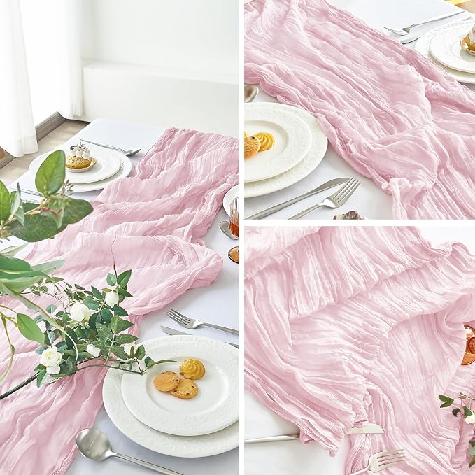 IVAPUPU Pink Table Runner 120 Inches - Image 6