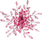 Napkin Rings Set of 12 for Dining Table Decoration Parties Everyday Metal Napkin Holder Leaf Pink (Pack of 12)