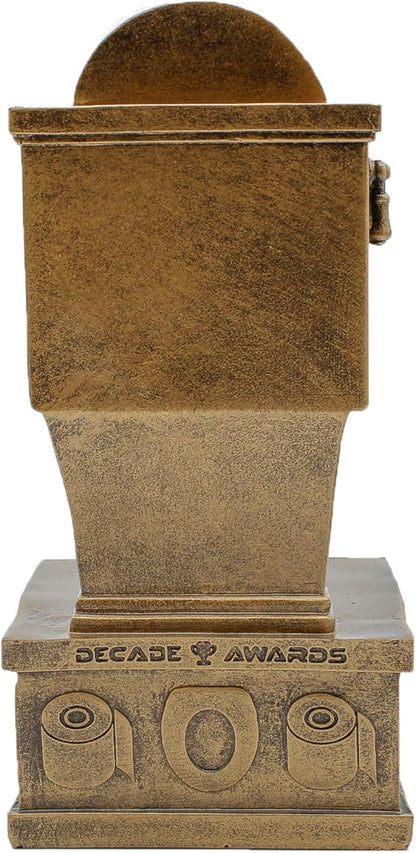 Decade Awards Action Pedestal Gold Toilet Bowl Trophy with Optional Inserts - Custom Engraved Plate On Request (7 Inch Tall)