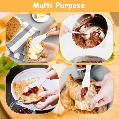 Patelai 4 Pcs Reusable Plastic Butter Spreader Knives, Strong and Durable - Image 2