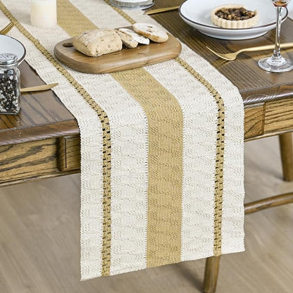 Artoid Mode Burlap Brown Rustic Woven Table Runner 12x60 Inch | Holiday by ArtoidMode