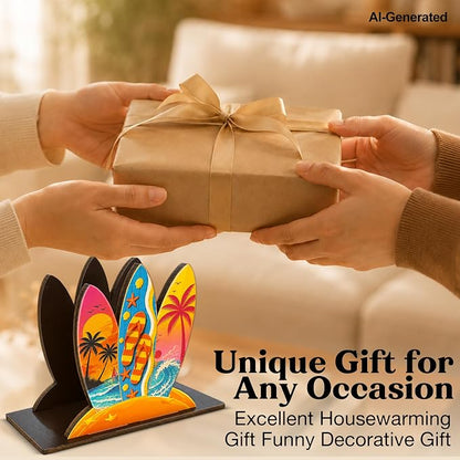 Surfboard Decor Wood Napkin Holder - Image 7