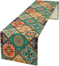 Bohemian Patchwork Table Runnerboho Colorful Tile Patchwork Indian Floral Print by JanJCurt