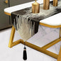 Luxury Black and Gold Table Runner 98 Inches Long, Modern Geometry Striped | by Fullony