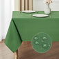 Rectangle Tablecloth Waterproof 60x84 inch Linen Textured Table Cloth Stain and Wrinkle Resistant Washable, Decorative Fabric Table Cover for Dining, Party and Camping, Green