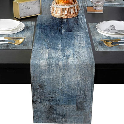 Emvency Table Runner and Placemats Set of 6, Abstract Modern Vintage | Painting - Image 3