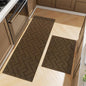 hicorfe Kitchen Rugs and Mats Sets,2 Pieces Super Absorbent Polypropylene Non-Slip Rug,Soft Comfort Floor Mat,Washable for Kitchen,Hallway,Office,Sink,Laundry(24" x 35"+24" x 71",Dark Brown)