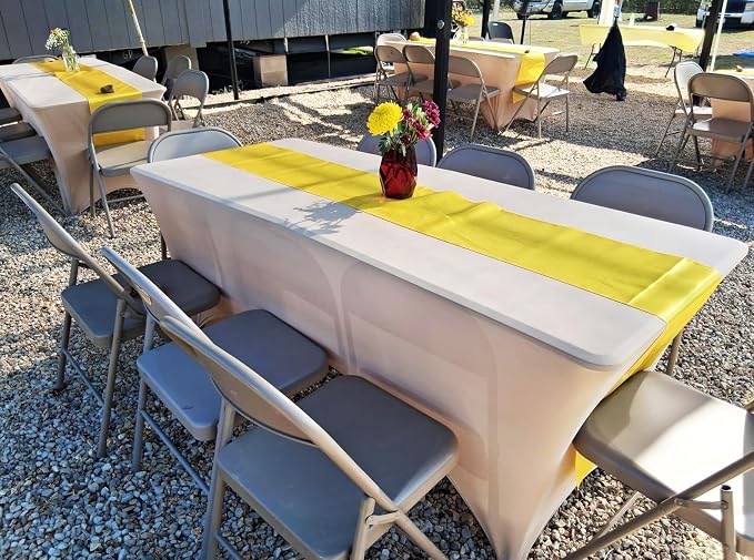 10 Pack Wedding Satin Hunter Green Table Runners 12 X 108 Inches Table Runner - Image 8