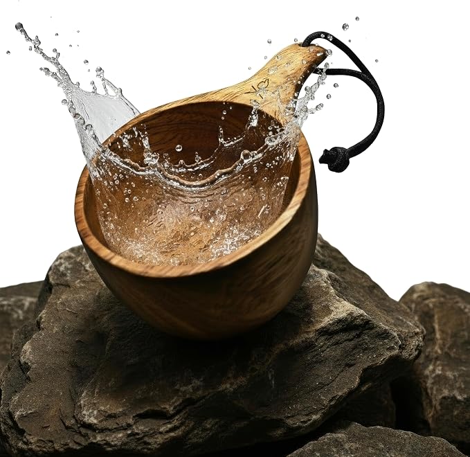 überleben | Lore Kuksa Wooden Cup – Handcarved 12oz Coffee Mug, Bowl by %C3%9Cberleben